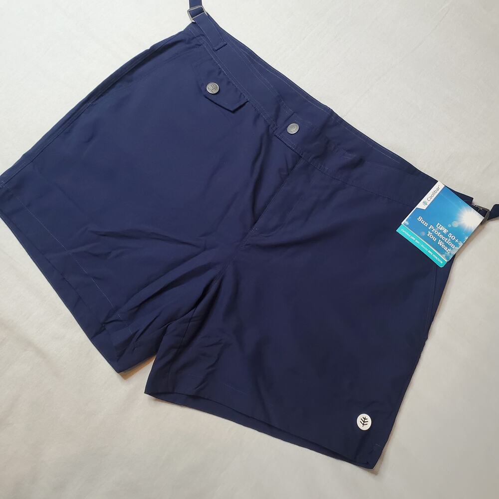 Coolibar Men's Size 38 NWT Weston Swim Shorts Certified UPF 50+ Navy Blue 10861
